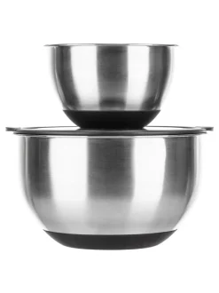 Keukenaccessoires|Luxe Set of 2 Stainless Steel Mixing Bowls