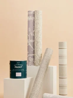 Behang|Next 10M behang met opvallende bladeren Mauve-paars
