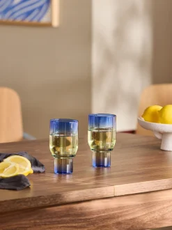 Glas|MADE.COM Juno Wijnglazen Blauw en groen