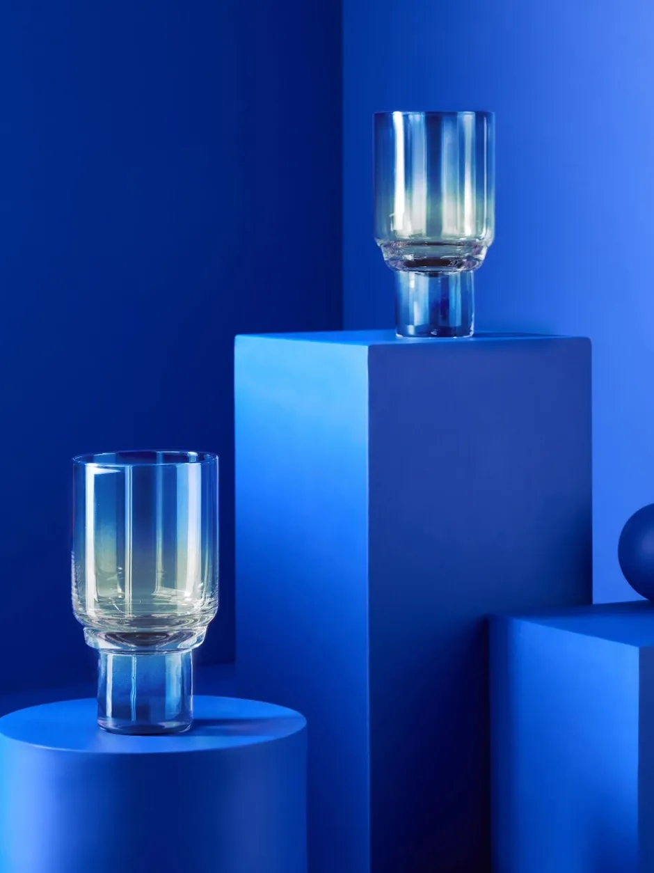 Glas|MADE.COM Juno Wijnglazen Blauw en groen