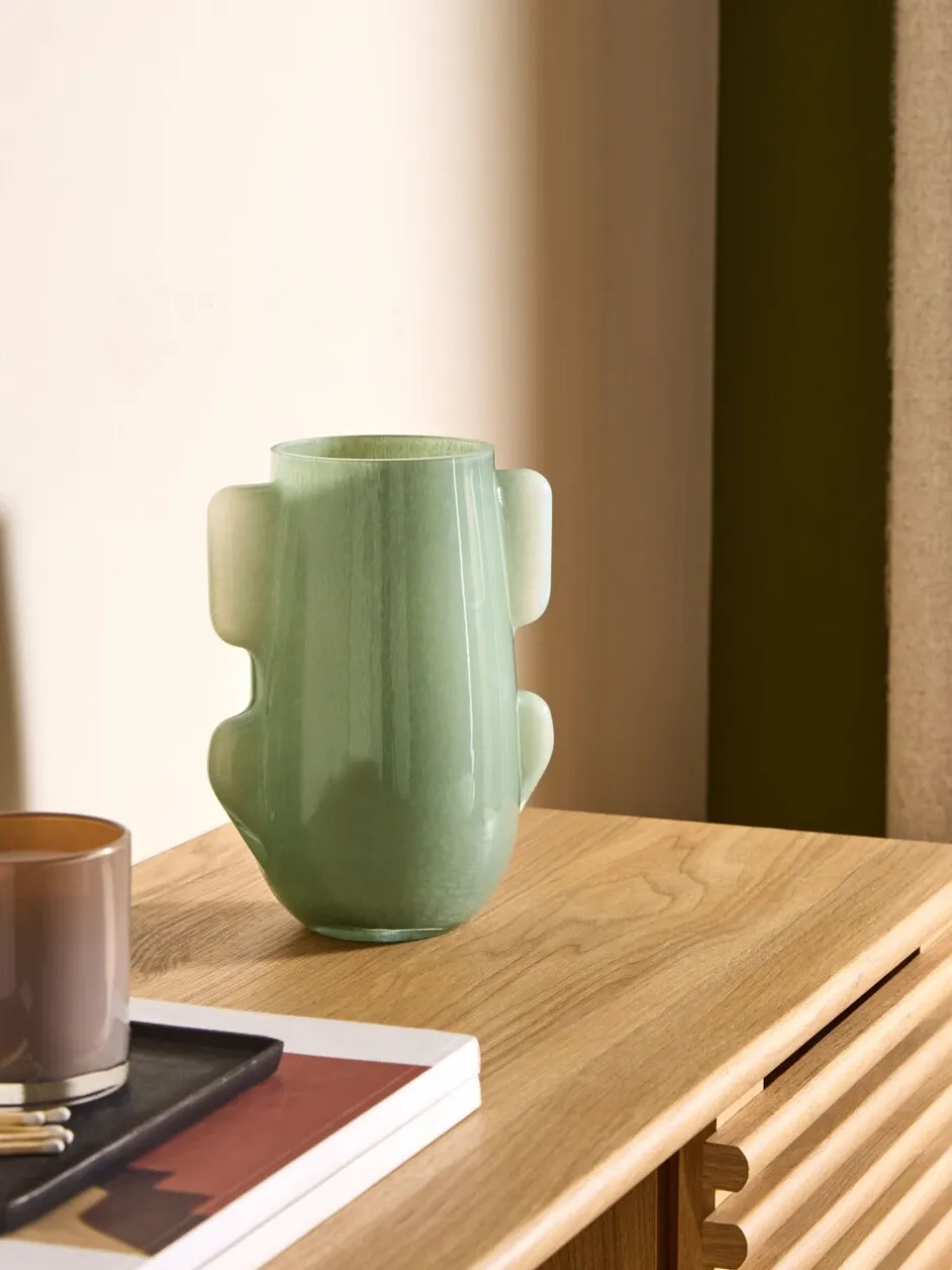 Vazen|MADE.COM Mira Glazen Vaas Groen