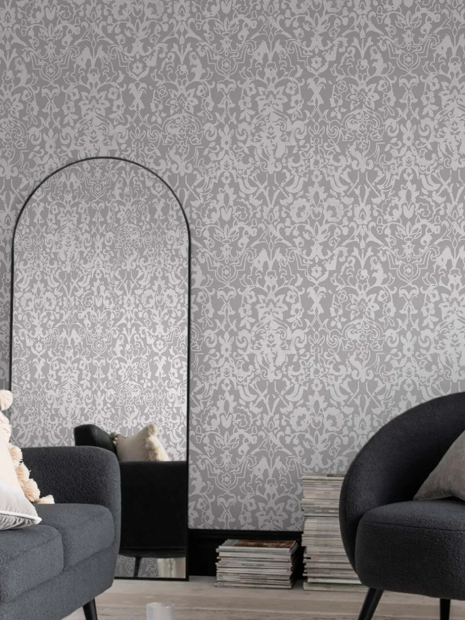 Behang*Next Majestic Damask 10M behang Grijs