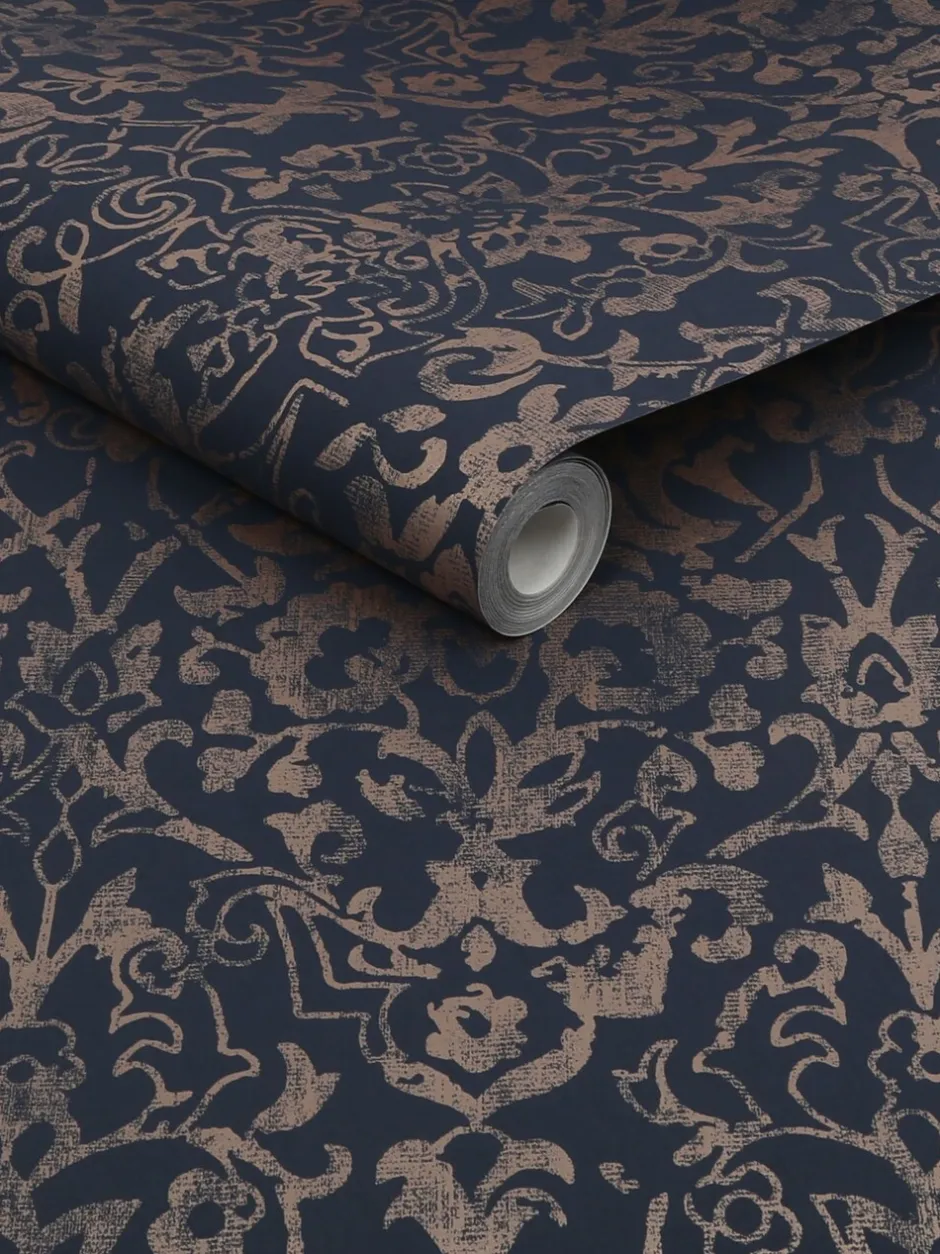 Behang|Next Majestic Damask 10M behang Blauw