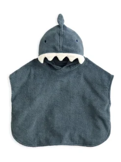 Badkleding*Mamas & Papas Character 3D Fin Towelling Poncho