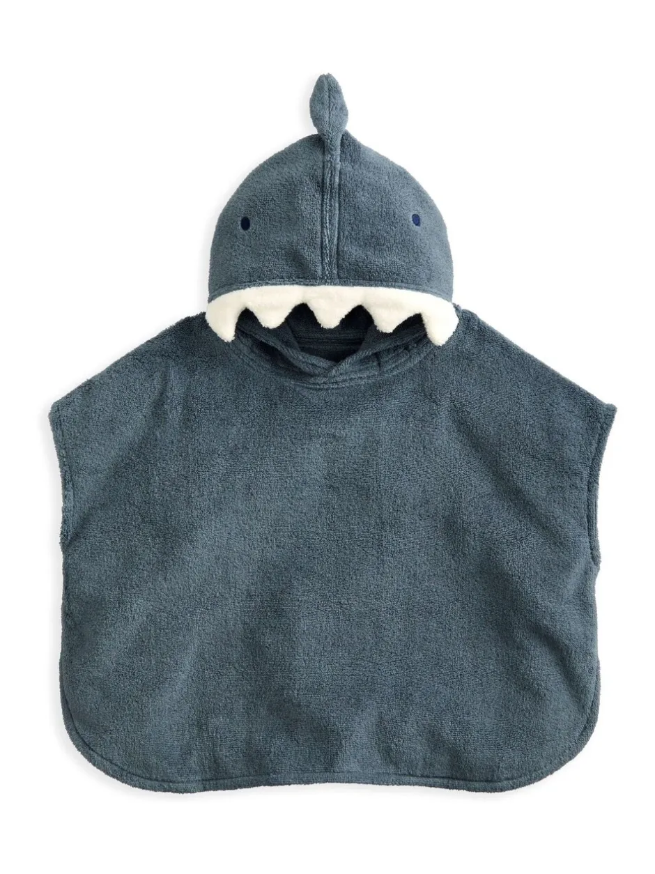 Badkleding*Mamas & Papas Character 3D Fin Towelling Poncho