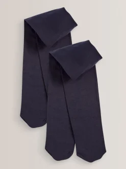 Sokken En Panty's|Next - 2 Schoolpanty's van 40 denier Marineblauw
