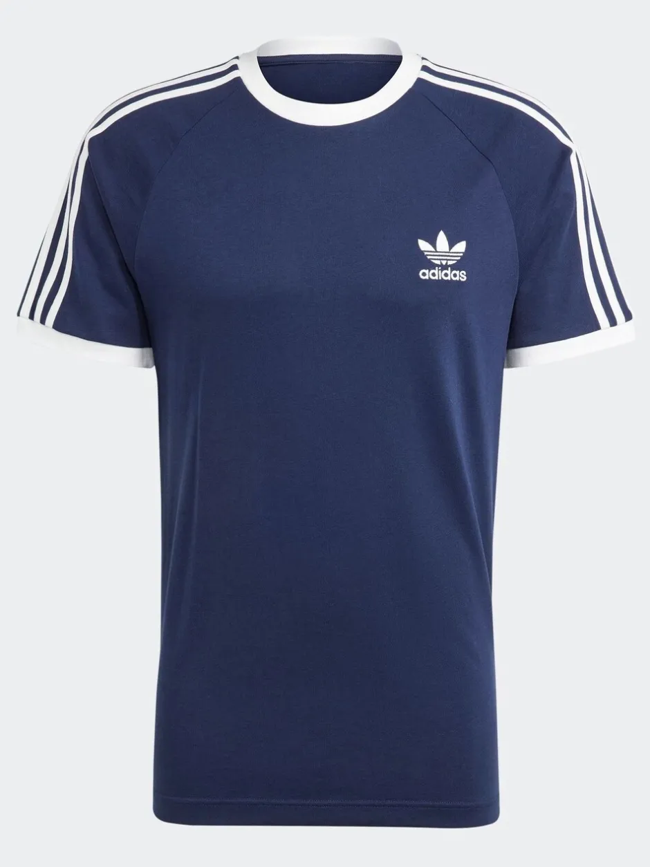 Sportkleding*adidas originals Marineblauw - Adicolor Classics T-shirt met 3 strepen