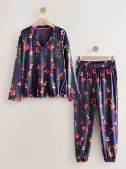 Loungewear|Alle Nacht- En Loungekleding*B by Ted Baker - Cosy Twosie Pyjamas Marineblauw
