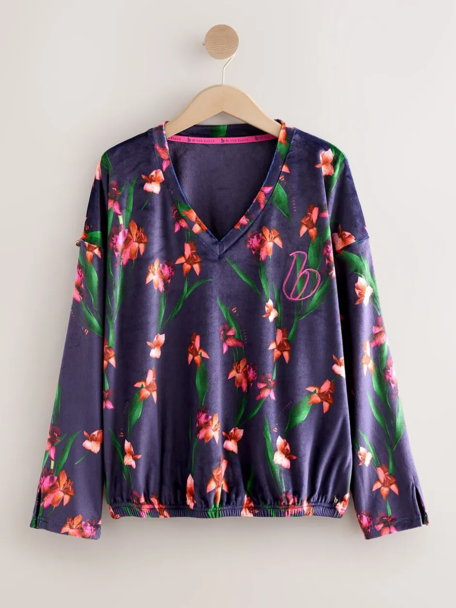 Loungewear|Alle Nacht- En Loungekleding*B by Ted Baker - Cosy Twosie Pyjamas Marineblauw