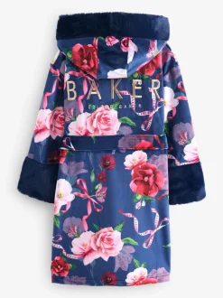 Kamerjassen*Baker by Ted Baker - All Over Floral Print Robe Marineblauw