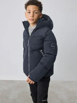 Jassen En Jacks|Schoolkleding|Baker by Ted Baker - Regenbestendig Gevoerd jack Marineblauw