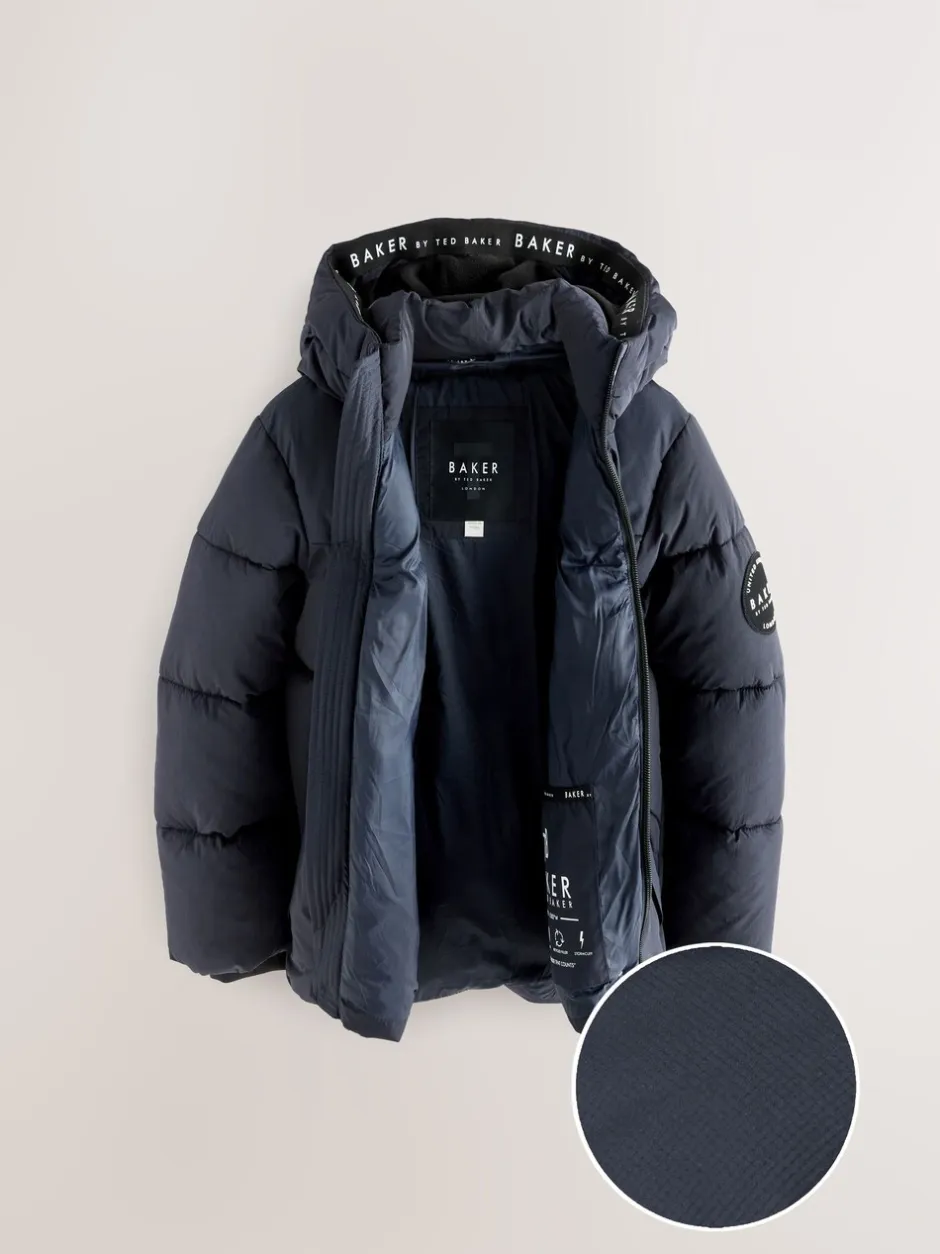 Jassen En Jacks|Schoolkleding|Baker by Ted Baker - Regenbestendig Gevoerd jack Marineblauw