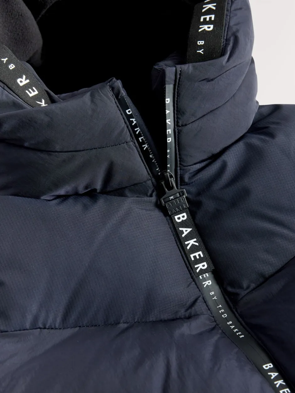 Jassen En Jacks|Schoolkleding|Baker by Ted Baker - Regenbestendig Gevoerd jack Marineblauw