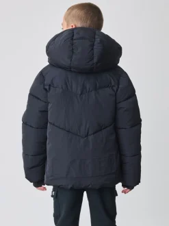 Jassen En Jacks|Schoolkleding|Baker by Ted Baker - Regenbestendig Gevoerd jack Marineblauw