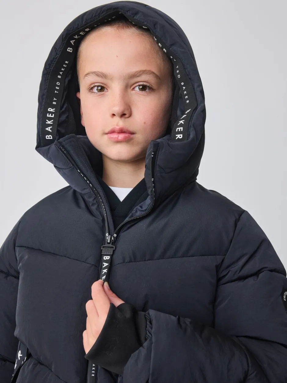 Jassen En Jacks|Schoolkleding|Baker by Ted Baker - Regenbestendig Gevoerd jack Marineblauw