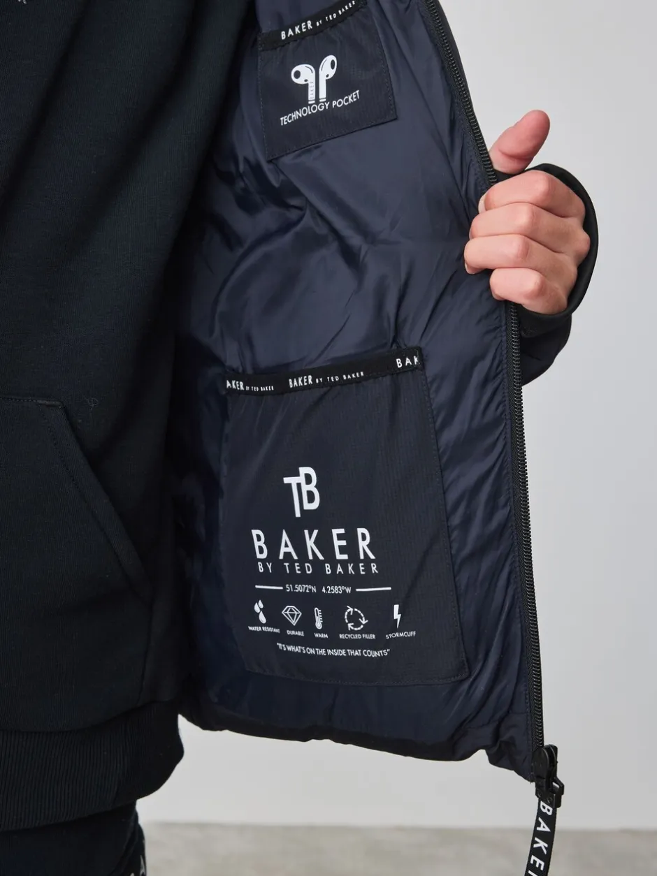 Jassen En Jacks|Schoolkleding|Baker by Ted Baker - Regenbestendig Gevoerd jack Marineblauw