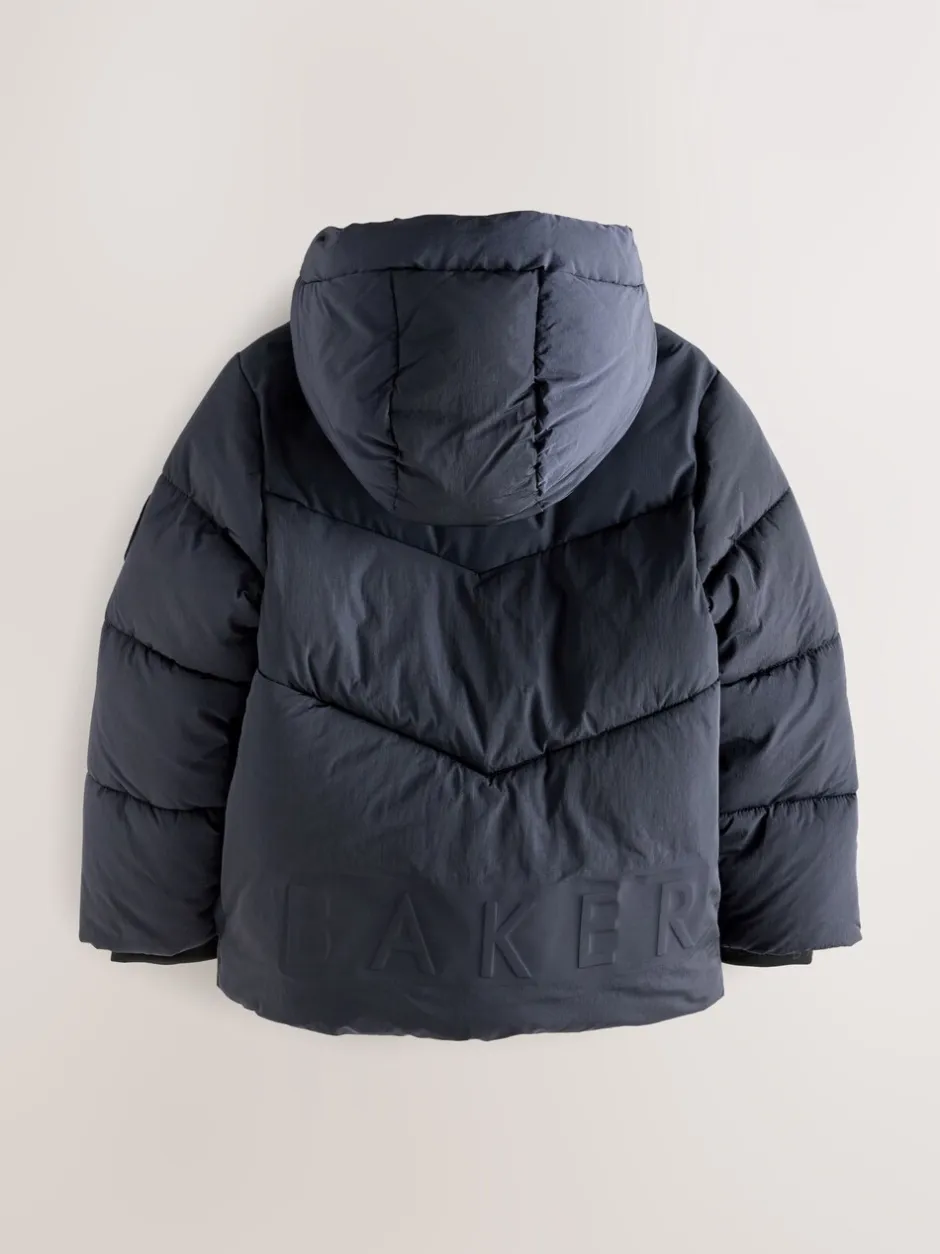 Jassen En Jacks|Schoolkleding|Baker by Ted Baker - Regenbestendig Gevoerd jack Marineblauw