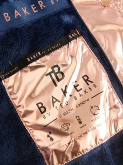 Schoolkleding|Jassen En Jacks|Baker by Ted Baker - - Regenbestendige halfzware gevoerde jas met ceintuur Marineblauw