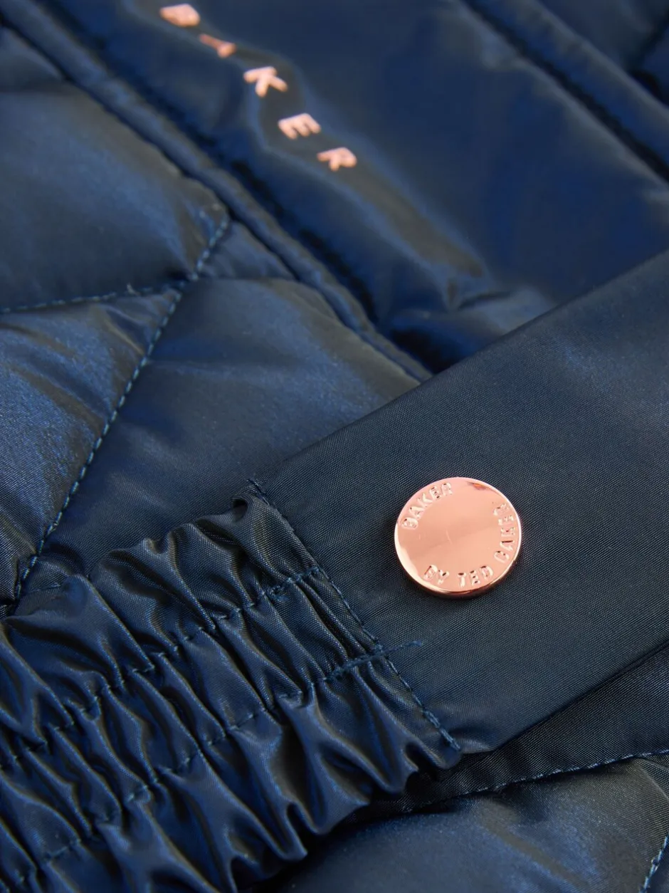 Schoolkleding|Jassen En Jacks|Baker by Ted Baker - - Regenbestendige halfzware gevoerde jas met ceintuur Marineblauw