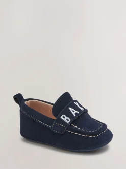 Babyschoenen*Baker by Ted Baker Marineblauw - - Padders loafers voor babyjongens