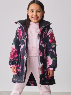Jassen En Jacks|Baker by Ted Baker - regenjas met merklogo op de zoom Marineblauw