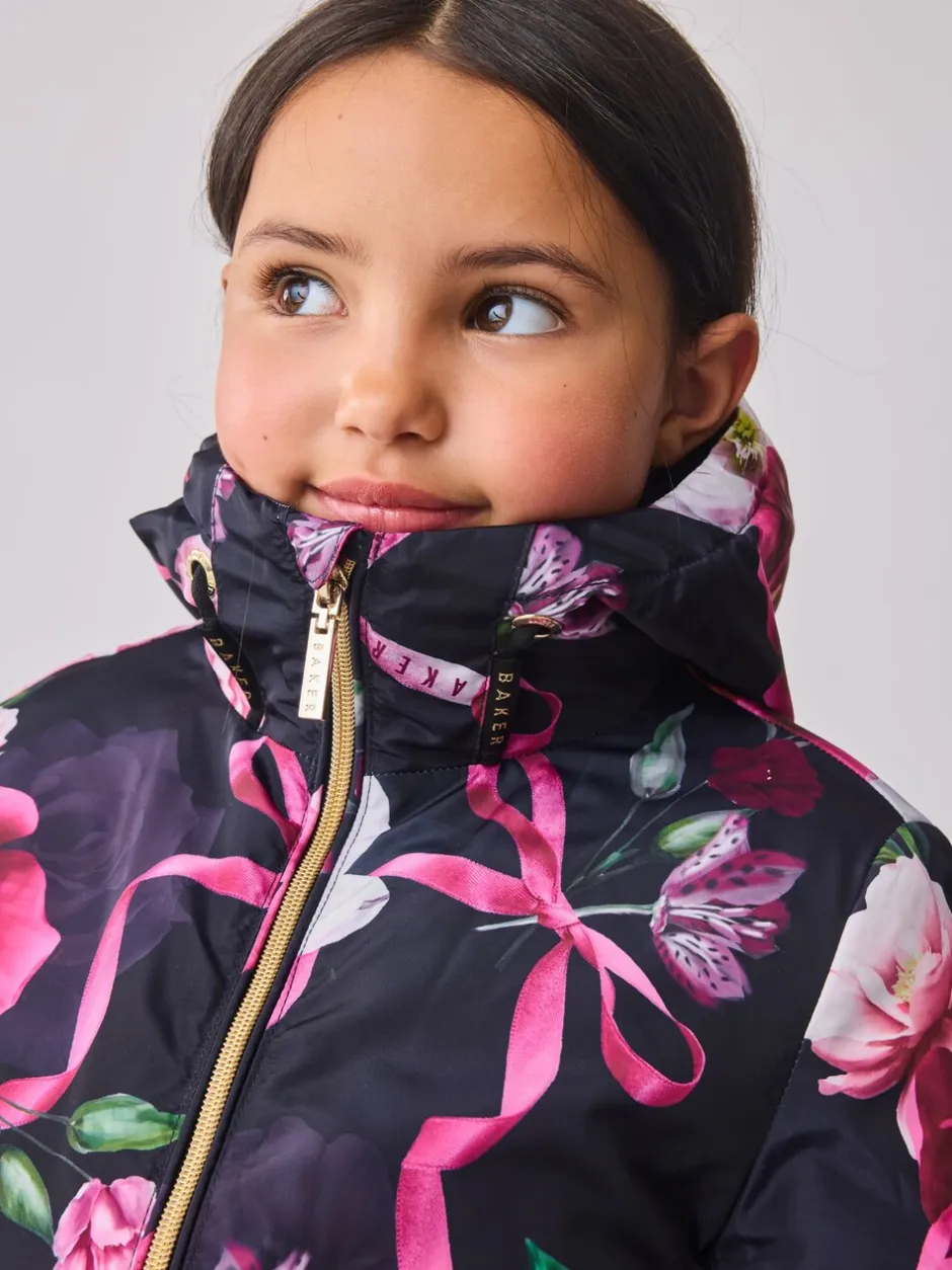 Jassen En Jacks|Baker by Ted Baker - regenjas met merklogo op de zoom Marineblauw