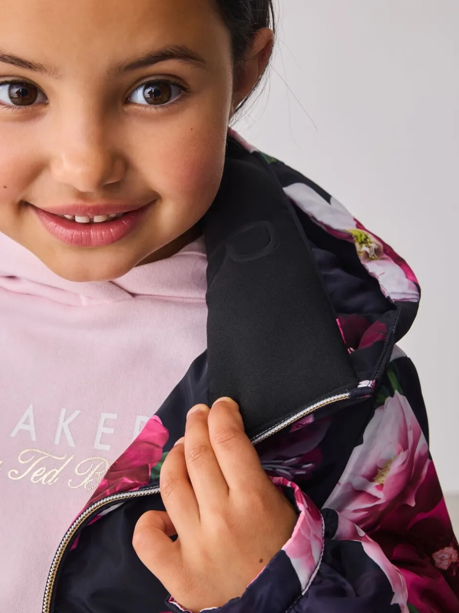 Jassen En Jacks|Baker by Ted Baker - regenjas met merklogo op de zoom Marineblauw