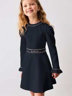 Gelegenheidskleding|Jurken|Baker by Ted Baker - - Ponté jurk Marineblauw