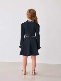 Gelegenheidskleding|Jurken|Baker by Ted Baker - - Ponté jurk Marineblauw