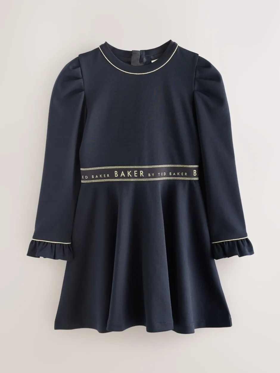 Gelegenheidskleding|Jurken|Baker by Ted Baker - - Ponté jurk Marineblauw