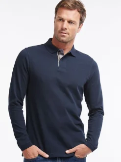 Poloshirts|Barbour - ® - Essential sport poloshirt met lange mouwen Marineblauw