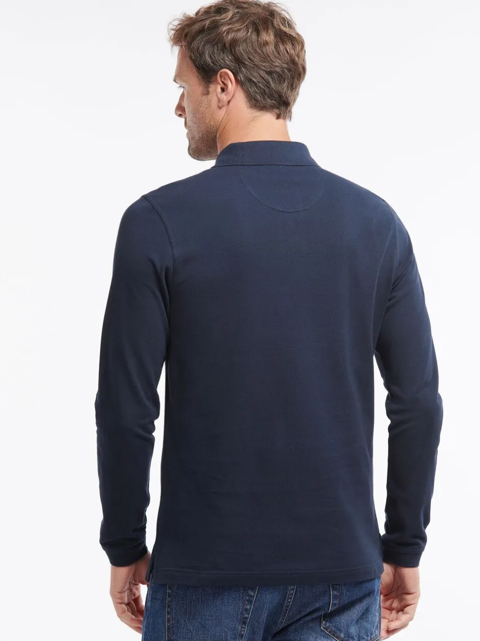 Poloshirts|Barbour - ® - Essential sport poloshirt met lange mouwen Marineblauw