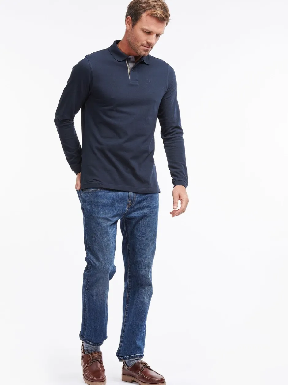 Poloshirts|Barbour - ® - Essential sport poloshirt met lange mouwen Marineblauw