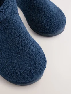 Pantoffels|Loungewear|Next - Borg pantoffels Marineblauw