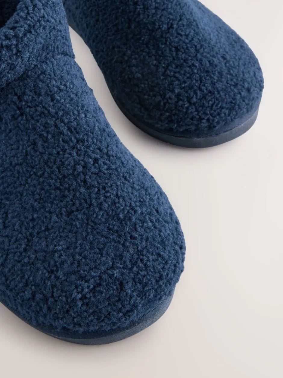 Pantoffels|Loungewear|Next - Borg pantoffels Marineblauw