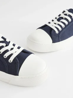 Sneakers|Next - Canvas honkbalsneakers Marineblauw