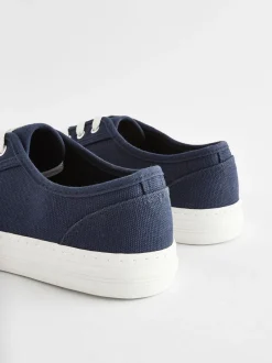 Sneakers|Next - Canvas honkbalsneakers Marineblauw