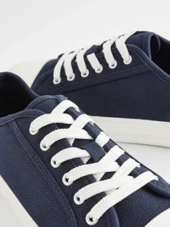Sneakers|Next - Canvas honkbalsneakers Marineblauw