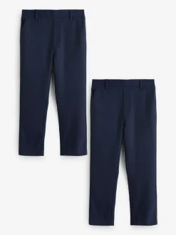 Schoolkleding|Broeken En Chino's*Clarks - set van 2 pull-on broeken met Regular fit Marineblauw