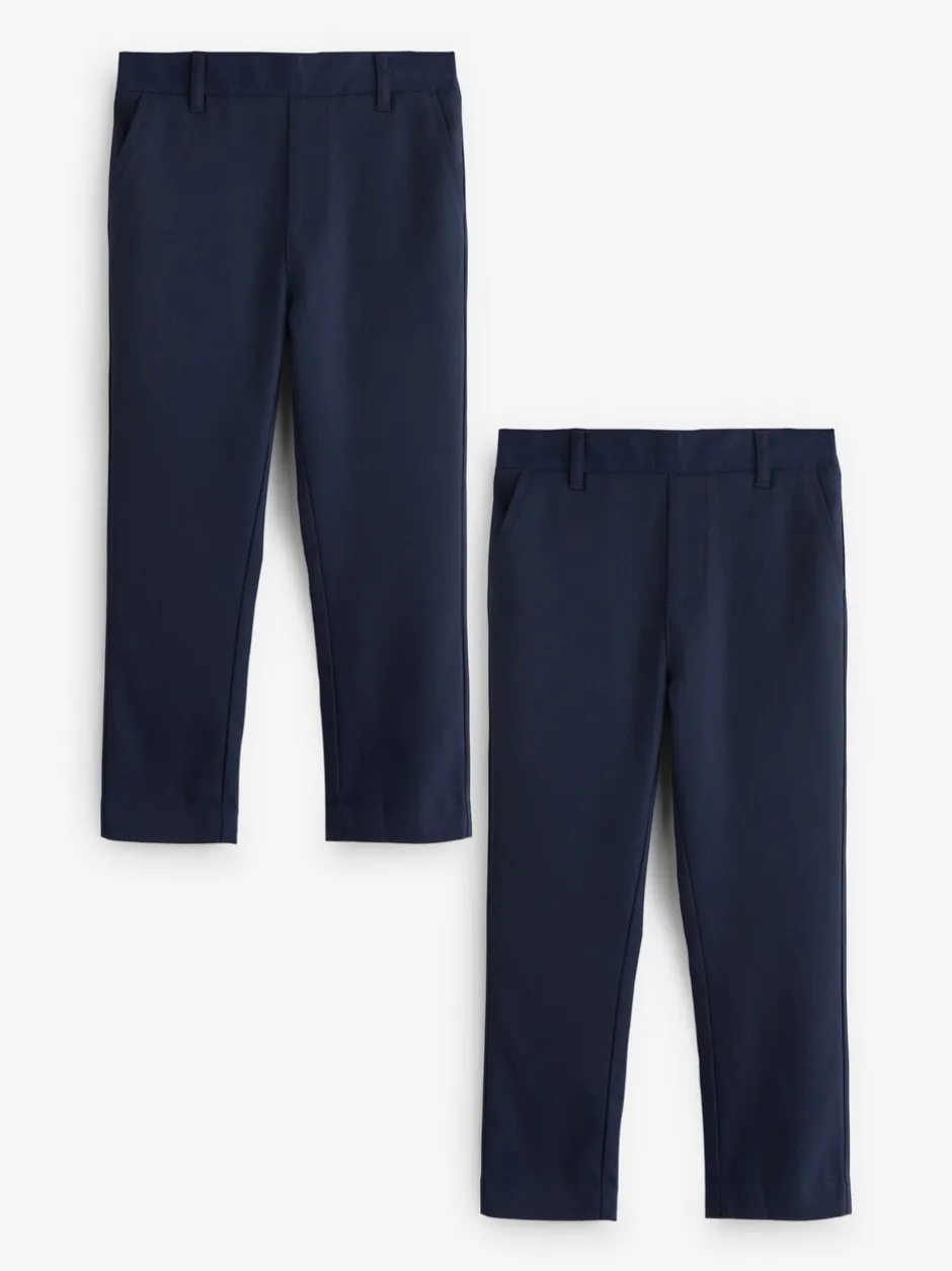 Schoolkleding|Broeken En Chino's*Clarks - set van 2 pull-on broeken met Regular fit Marineblauw