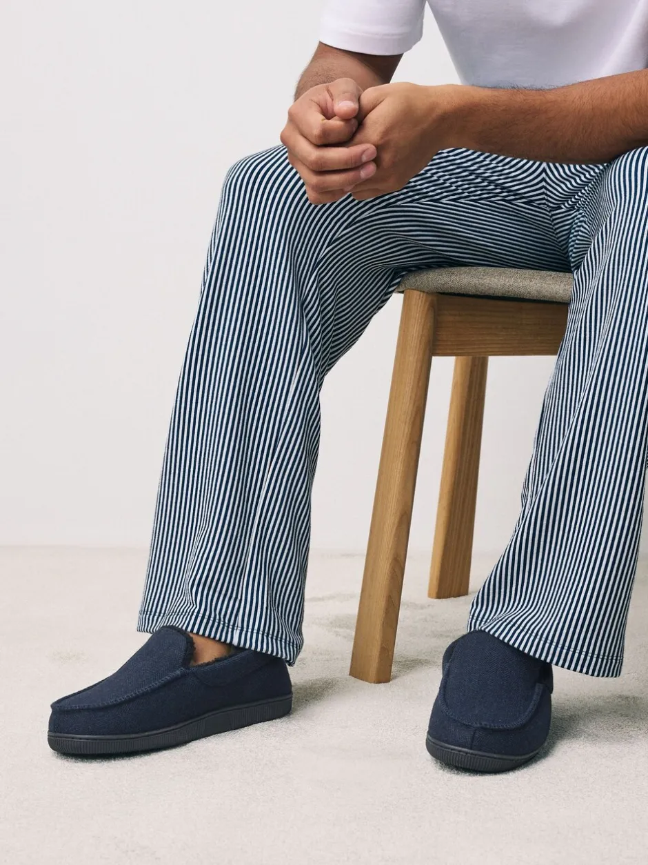 Pantoffels|Loungewear*Next - Closed Back Textured Slippers Marineblauw