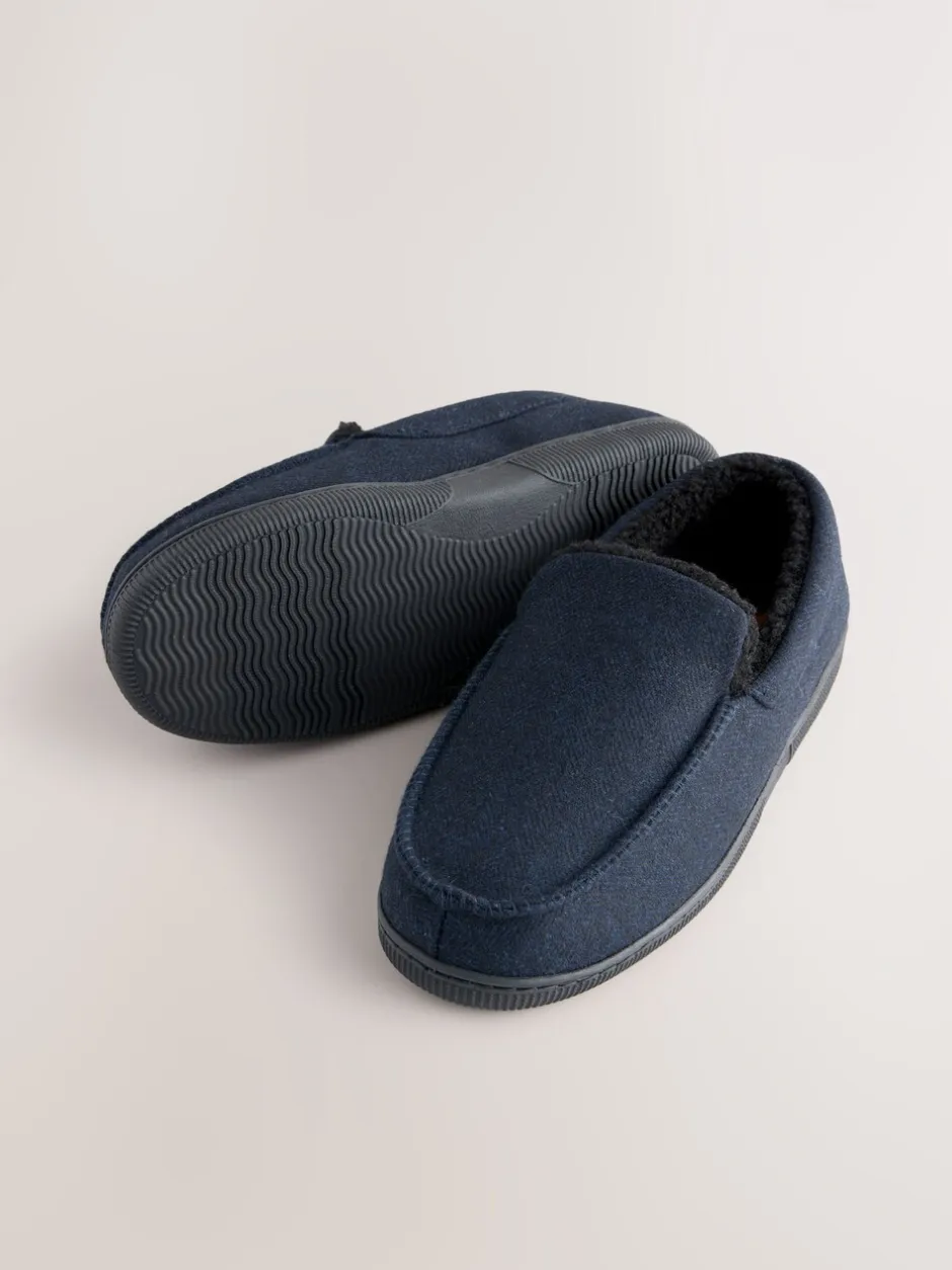 Pantoffels|Loungewear*Next - Closed Back Textured Slippers Marineblauw