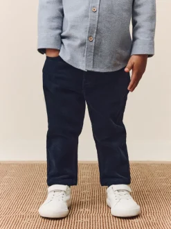 Broeken En Chino's|Next - Corduroy broek (3 mnd- 7 jr) Marineblauw