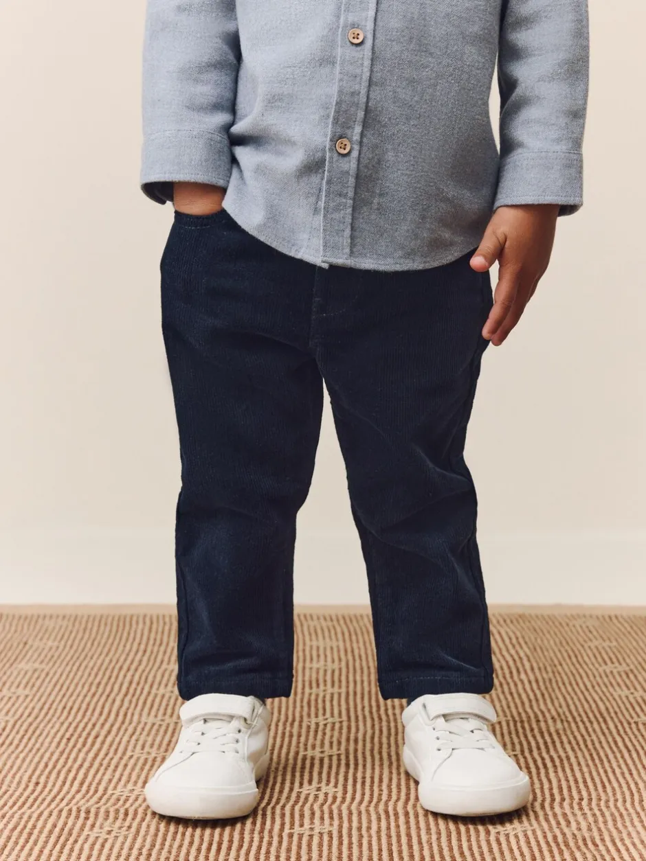 Broeken En Chino's|Next - Corduroy broek (3 mnd- 7 jr) Marineblauw