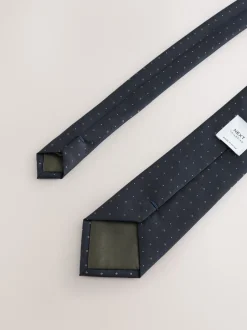 Stropdassen En Pochets|Next Marineblauw - Das met patroon
