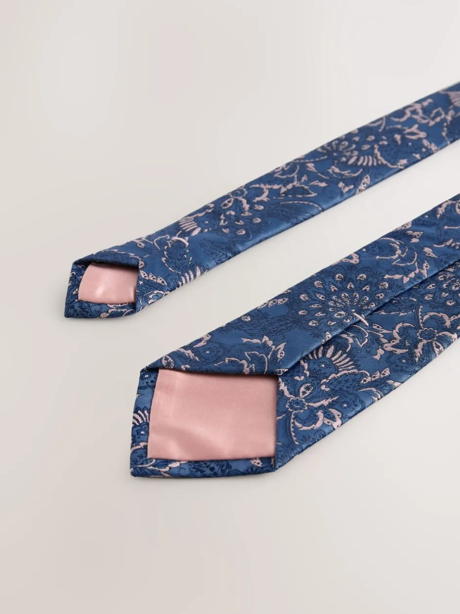 Stropdassen En Pochets*Next - Design stropdas en clip Marineblauw