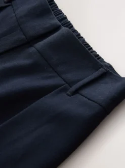 Broeken*Next Marineblauw - Elastic Back Wide Leg Trousers With Wool