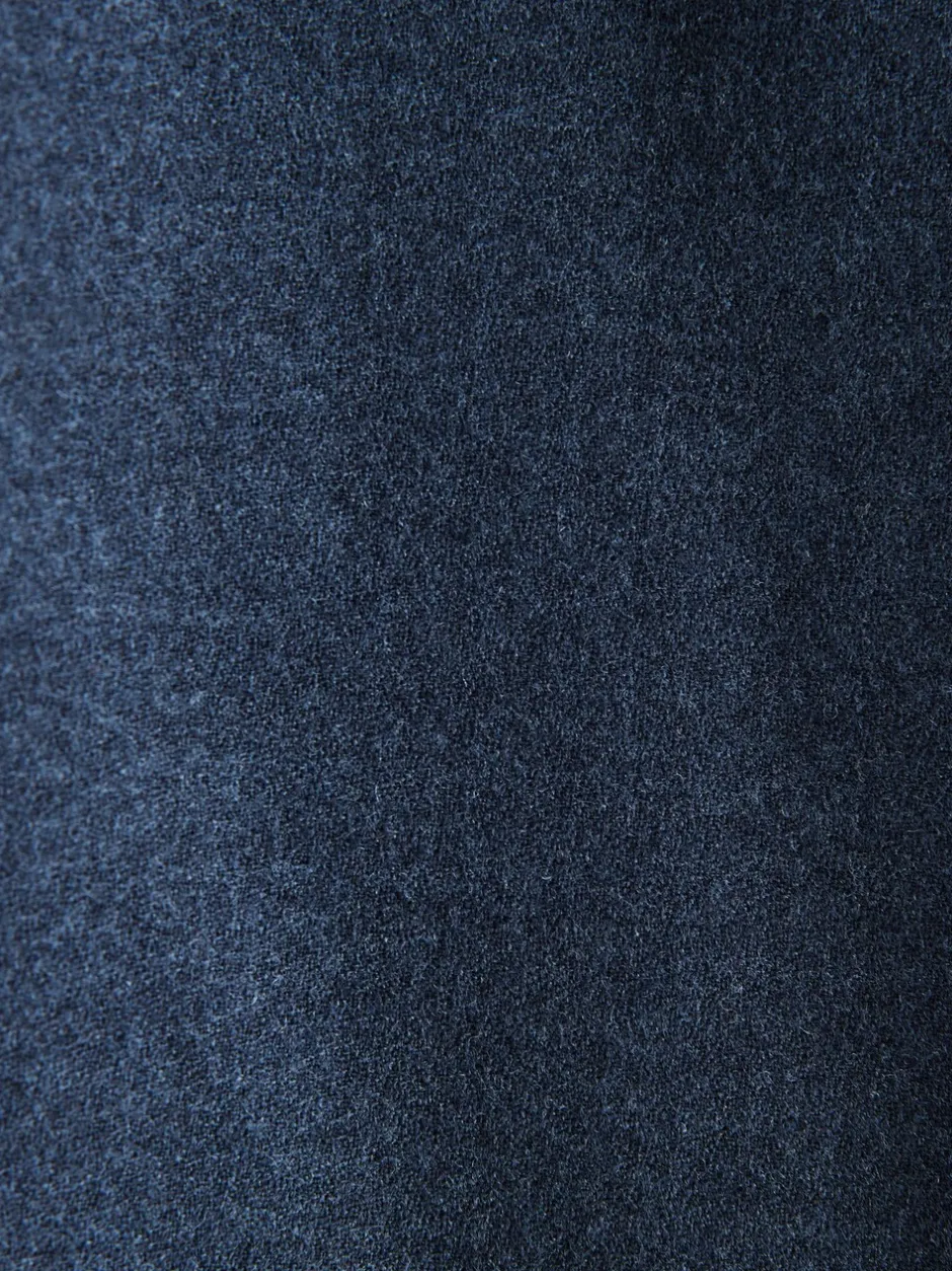 Formele Broek*Next - Elasticated Waist Wool Rich Textured Formal Trousers Marineblauw
