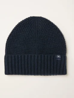 Mutsen, Sjaals En Handschoenen*Fat Face - FatFace beanie met wafelpatroon Marineblauw
