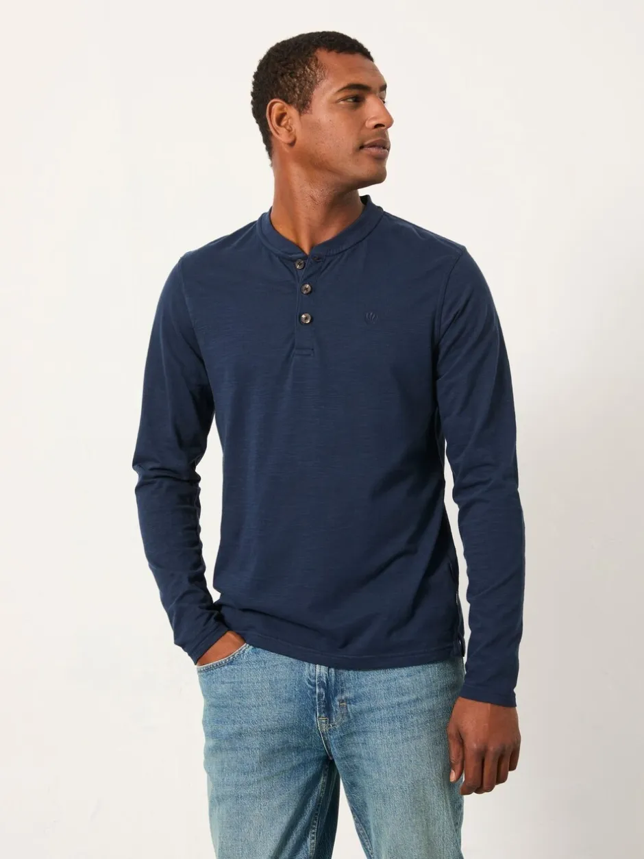 Loungewear|Fat Face - FatFace Long Sleeve Woodside Slub Marineblauw